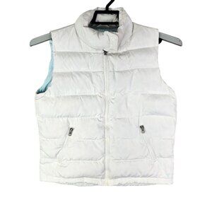 Womens White American Eagle Outfitters Puffer Vest Jacket Down & Feather Size L